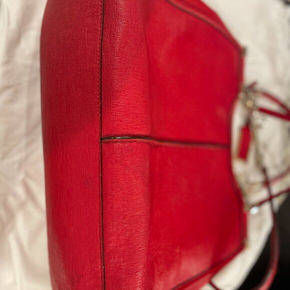 Authentic Coach Madison Cherry/ Red Satchel/Shoulder Bag - Picture 3 of 14